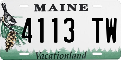 ME license plate 4113TW