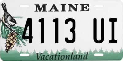 ME license plate 4113UI