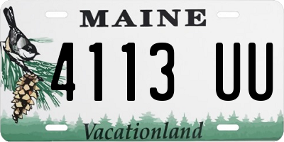 ME license plate 4113UU