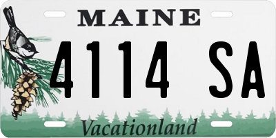 ME license plate 4114SA