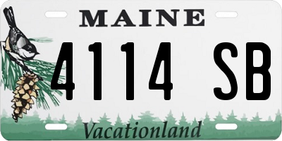 ME license plate 4114SB