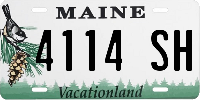 ME license plate 4114SH