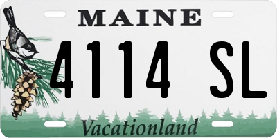 ME license plate 4114SL