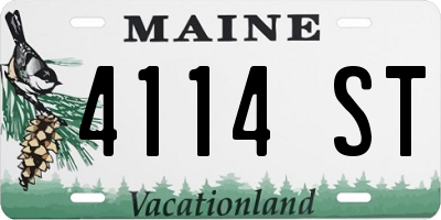 ME license plate 4114ST