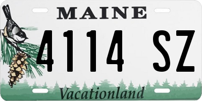 ME license plate 4114SZ
