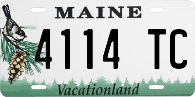 ME license plate 4114TC