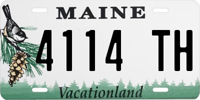 ME license plate 4114TH