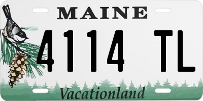 ME license plate 4114TL
