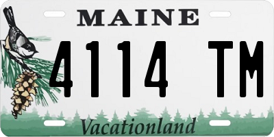 ME license plate 4114TM