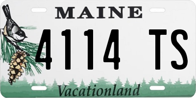 ME license plate 4114TS