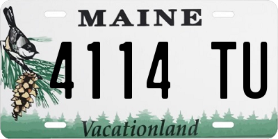 ME license plate 4114TU