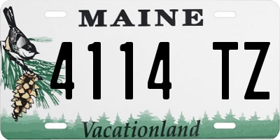 ME license plate 4114TZ