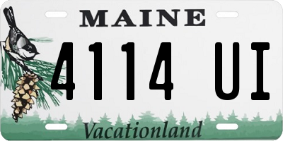 ME license plate 4114UI