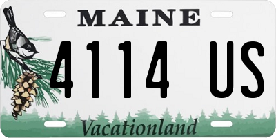 ME license plate 4114US