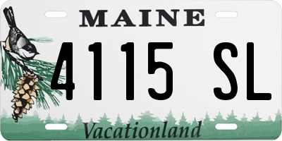 ME license plate 4115SL