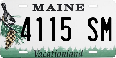 ME license plate 4115SM