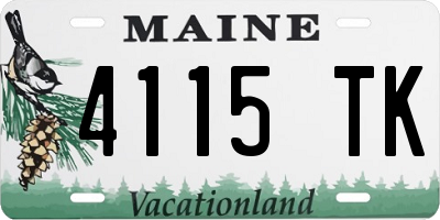 ME license plate 4115TK