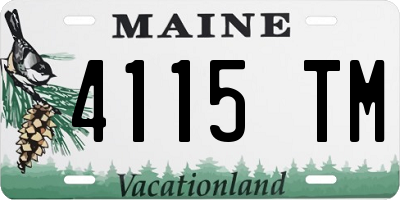 ME license plate 4115TM