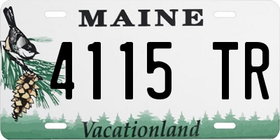 ME license plate 4115TR