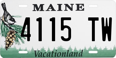 ME license plate 4115TW