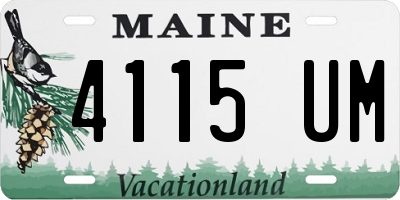 ME license plate 4115UM