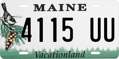 ME license plate 4115UU