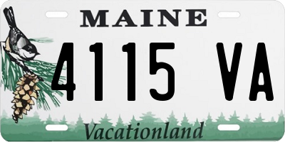 ME license plate 4115VA