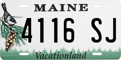 ME license plate 4116SJ