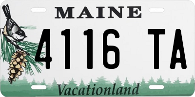 ME license plate 4116TA