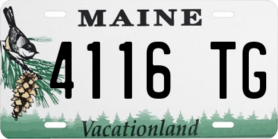 ME license plate 4116TG