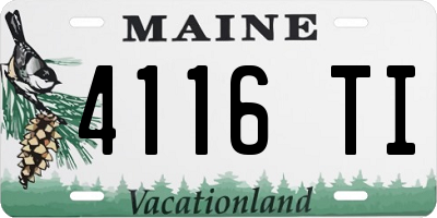 ME license plate 4116TI