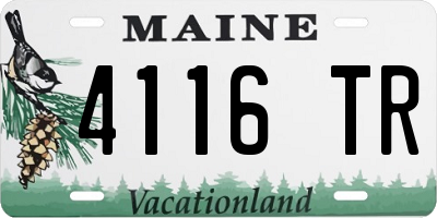 ME license plate 4116TR