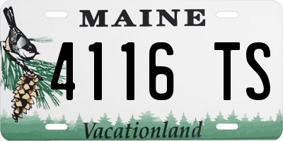 ME license plate 4116TS