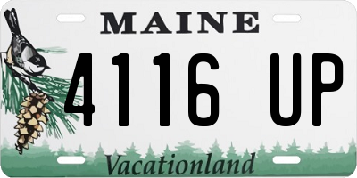 ME license plate 4116UP