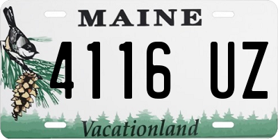 ME license plate 4116UZ