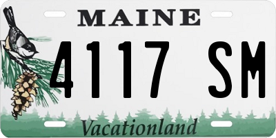 ME license plate 4117SM
