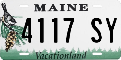ME license plate 4117SY