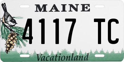 ME license plate 4117TC