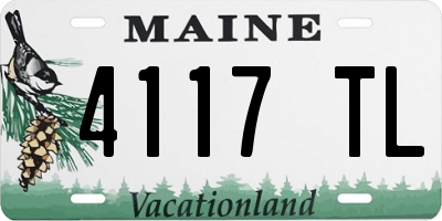 ME license plate 4117TL