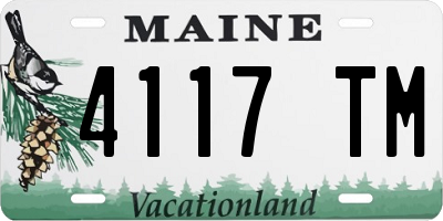 ME license plate 4117TM