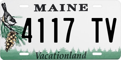 ME license plate 4117TV