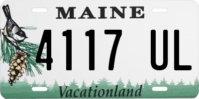 ME license plate 4117UL