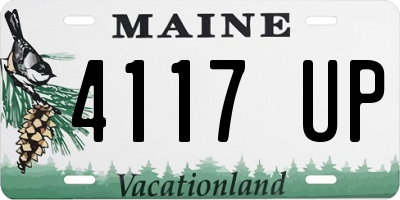 ME license plate 4117UP