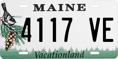 ME license plate 4117VE