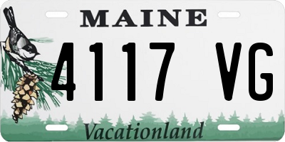 ME license plate 4117VG