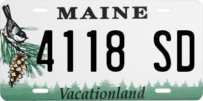 ME license plate 4118SD