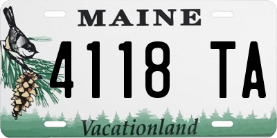 ME license plate 4118TA