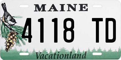 ME license plate 4118TD