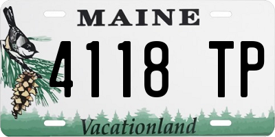 ME license plate 4118TP