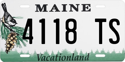 ME license plate 4118TS